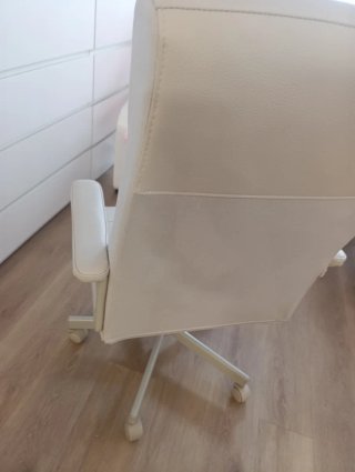 Silla de oficina Ikea Piel Sintética color crema
