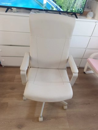 Silla de oficina Ikea Piel Sintética color crema