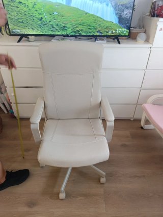 Silla de oficina Ikea Piel Sintética color crema