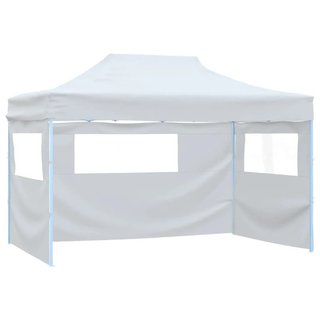 Gazebo Professionale Bianco Design Pieghevole 3 Pareti 3x4m
