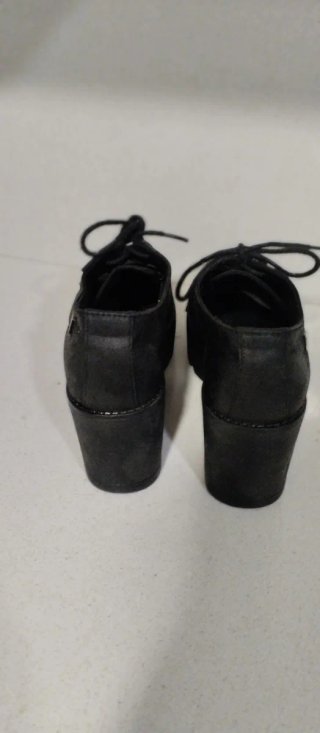 Zapatos cordones tacóngrueso negro 37 sin uso