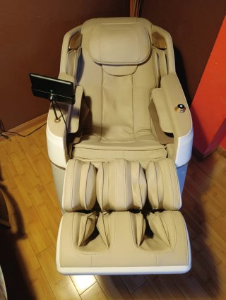 Sillón Masaje Real Madrid Beige/Blanco