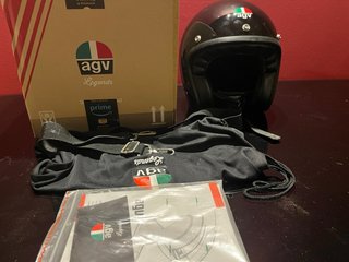 Casco  jet Moto AGV Negro brillo
