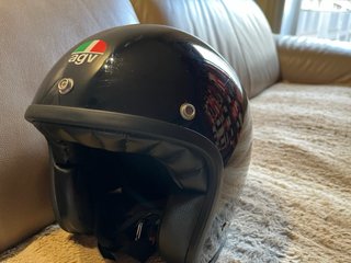 Casco  jet Moto AGV Negro brillo