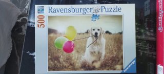 Puzzle Ravensburger 500 piezas perro y globos