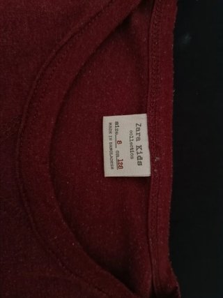 Jersey rojo niño manga larga