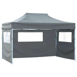 Gazebo Professionale Antracite Design Pieghevole 3 Pareti