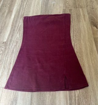 Vestido granate strapless Pull&Bear Talla L