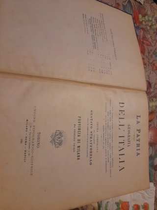 Antico libro La Patria Geografia dell'Italia 1894