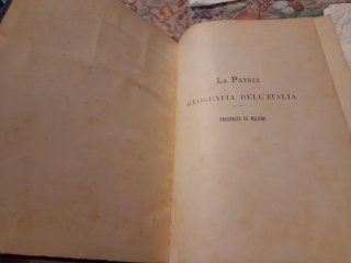 Antico libro La Patria Geografia dell'Italia 1894