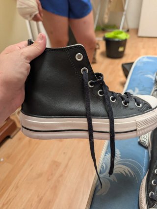 Converse All Star Botas Negras Piel