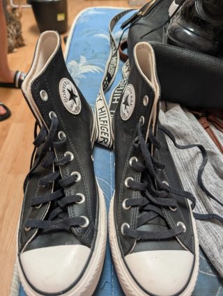 Converse All Star Botas Negras Piel