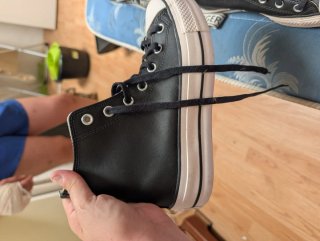 Converse All Star Botas Negras Piel