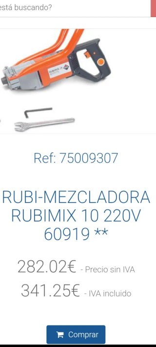 Batidora Cemento Rubi ERGOMIX 10