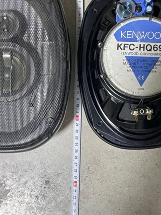 Altavoces Ovalados Coche Negro y Gris