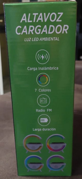 Altavoz Cargador RT Luz LED Ambiental