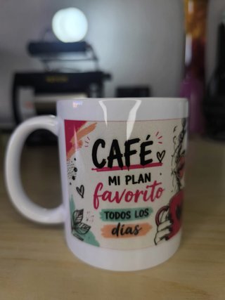 Taza Panda Café 11oz "Combustible de mis Metas"