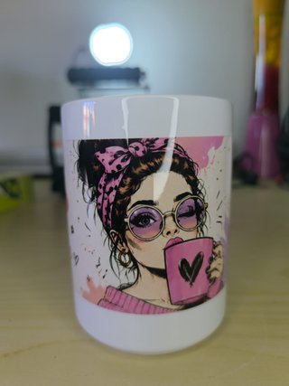 Taza Panda Café 11oz "Combustible de mis Metas"