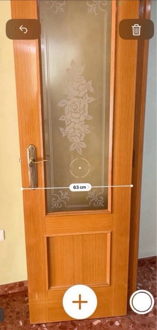 Puerta doble de comedor de roble con cristal