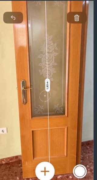 Puerta doble de comedor de roble con cristal