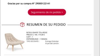 Butaca beige tela y madera