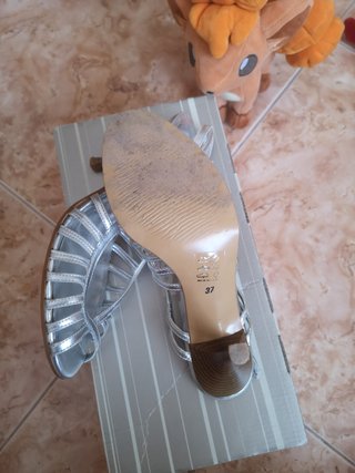 Sandalias plateadas Fosco talla 37