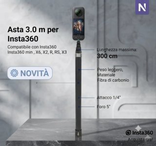 Asta 3m per Insta360 perché per x5 x4 x3 x2 gopro