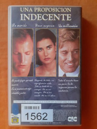 Película VHS Una Proposición Indecente