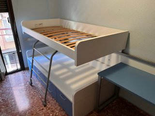 Litera 90x190 con escritorio
