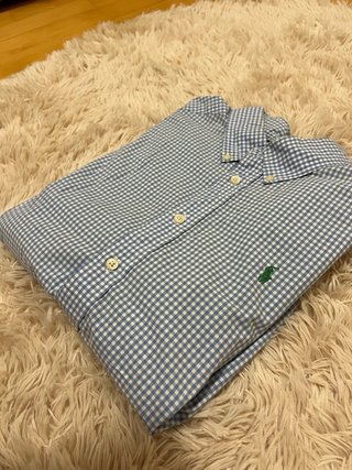 Camisa Polo Ralph Lauren cuadros azul y blanco