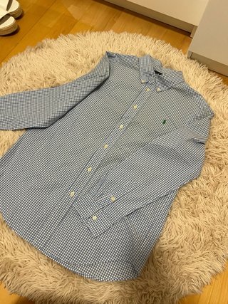 Camisa Polo Ralph Lauren cuadros azul y blanco