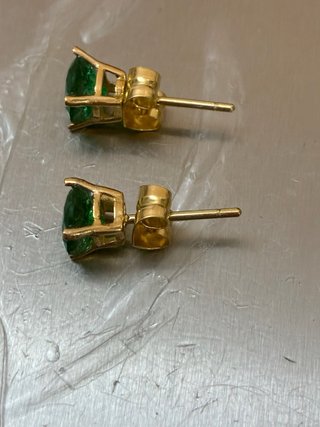 Pendientes Oro 18k Esmeraldas Colombianas DGL