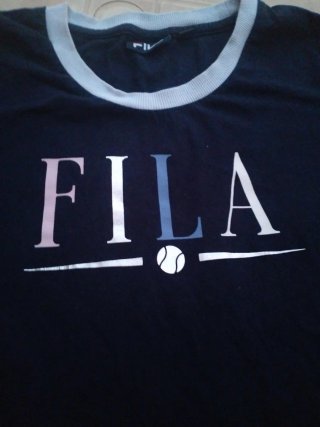 Camiseta Fila Mujer Talla L Azul Marino