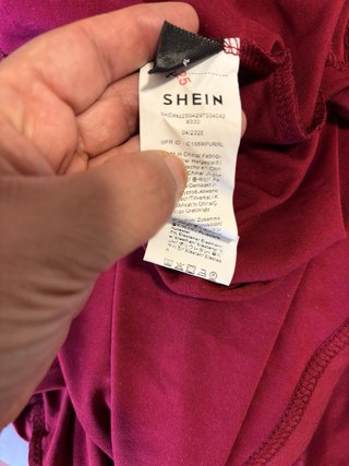 Vestido Shein Burdeos Elegante