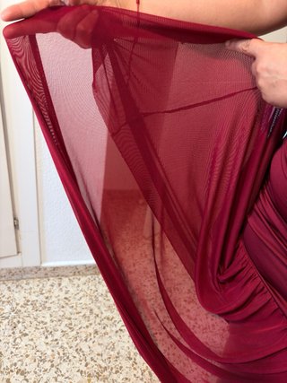 Vestido Shein Burdeos Elegante