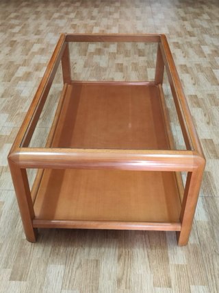Mesa de centro madera y cristal