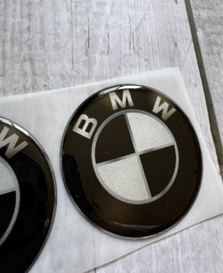5 EMBLEMAS BMW LOGO NEGRO CARENADO DEPOSITO MOTO
