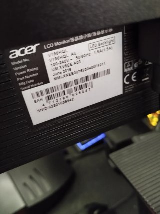 Monitor Acer V196HQL Negro