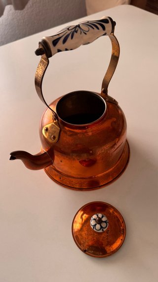 Tetera de cobre vintage