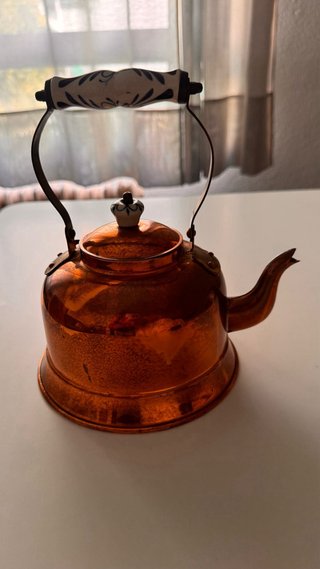 Tetera de cobre vintage