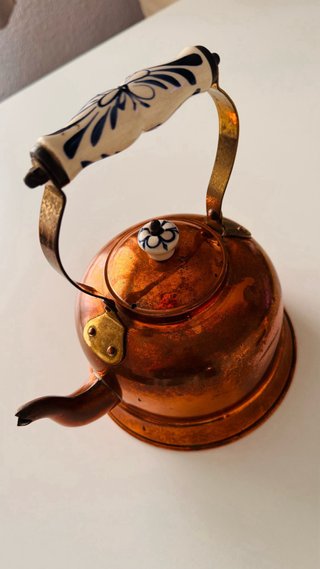 Tetera de cobre vintage