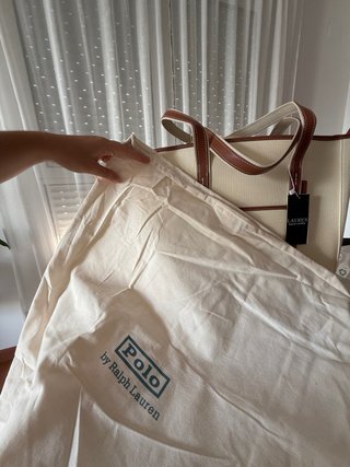 Bolso Tote Polo Ralph Lauren Beige y Marrón
