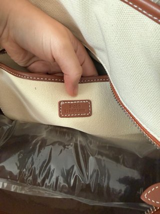 Bolso Tote Polo Ralph Lauren Beige y Marrón
