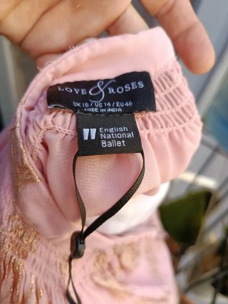 Blusa Boho Rosa y Dorada Talla 44