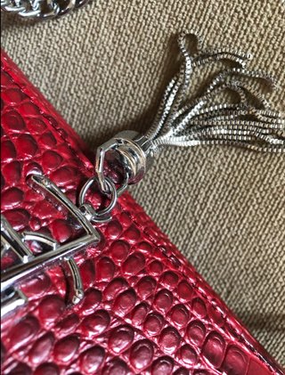 Bolso YSL Cadena Rojo Cocodrilo