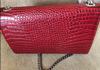 Bolso YSL Cadena Rojo Cocodrilo