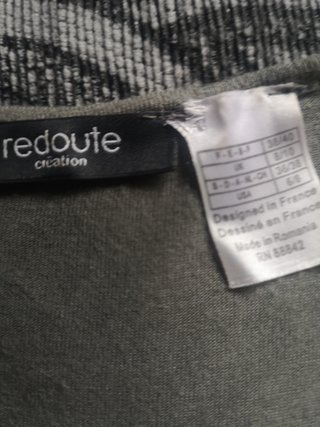 Vestido Redoute verde y morado T.38