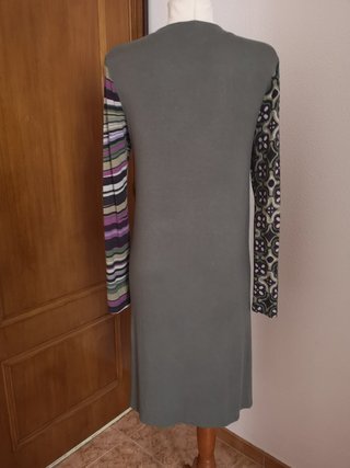 Vestido Redoute verde y morado T.38