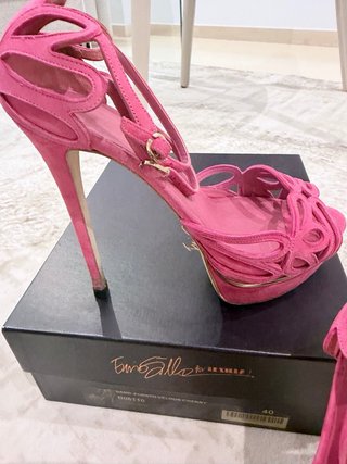Sandalias le silla Rosa y Doradas