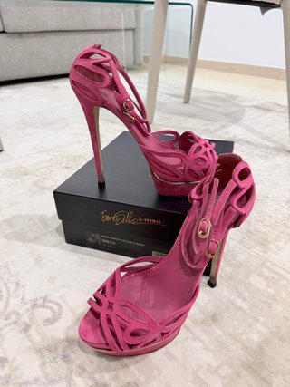 Sandalias le silla Rosa y Doradas